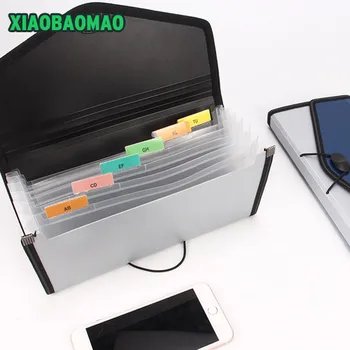 

Business style blue black A6 File Folder Small Document Bags Expanding Wallet Bill