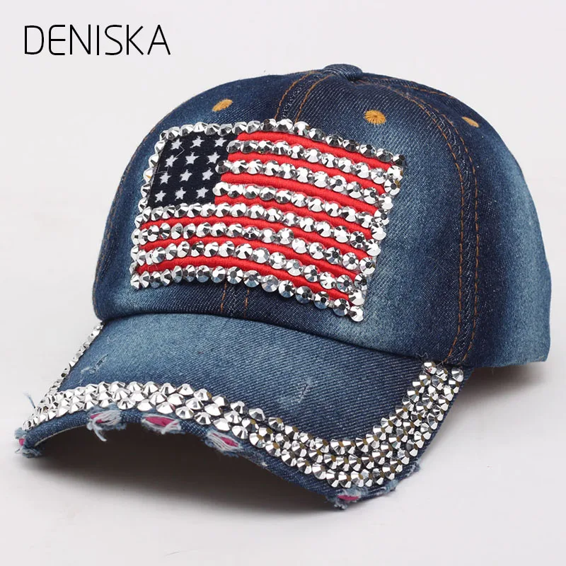 Дениска diamond Бейсбол Кепки Для женщин летние девушки с Snapback Hat Повседневное