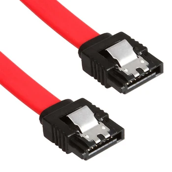 

New 45cm Serial ATA SATA 3 RAID Data HDD Hard Drive Disk Signal Cables Yellow Red Black Straight High Speed SATA Data Cable