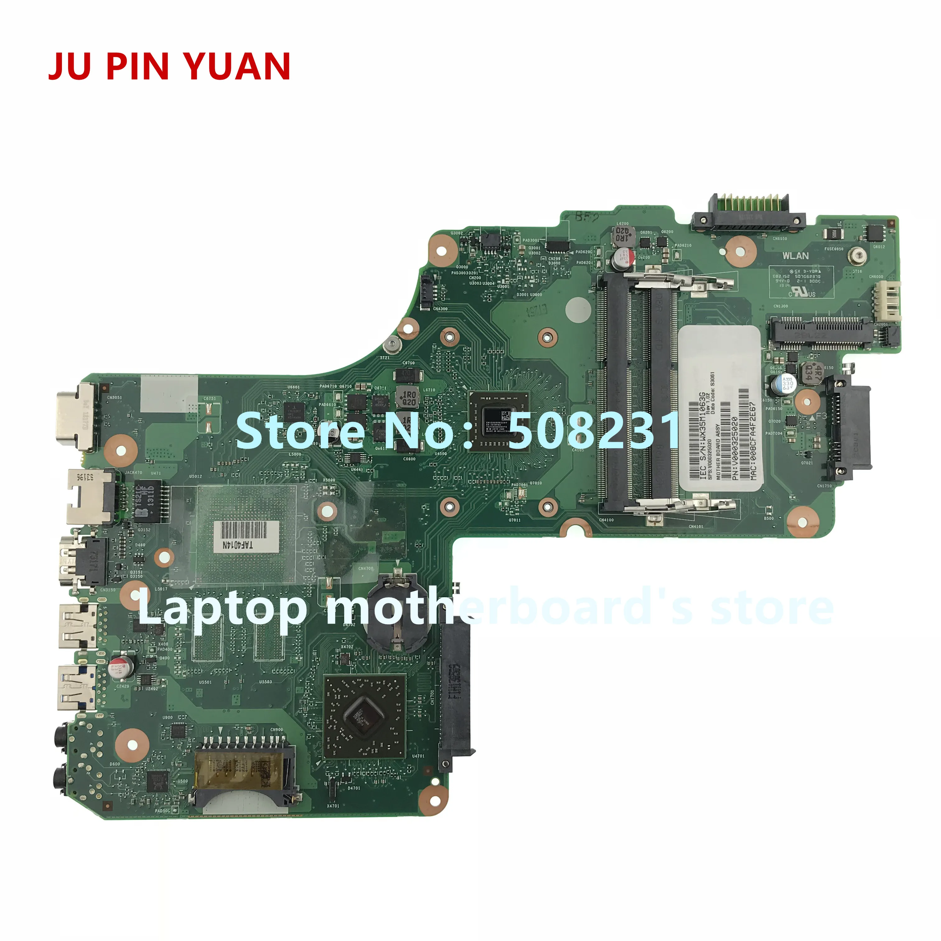 JU PIN юаней V000325020 плата для Toshiba Satellite C50D C50D-A C55D-A C55D-A5201 Материнская плата ноутбука 6050A2565601-MB-A02