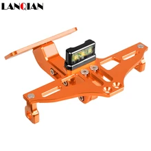 Универсальный Кронштейн номерного знака мотоцикла с подсветкой для KTM RC 125 RC8 790 ADVENTURE Bajaj PulsaR 200 NS