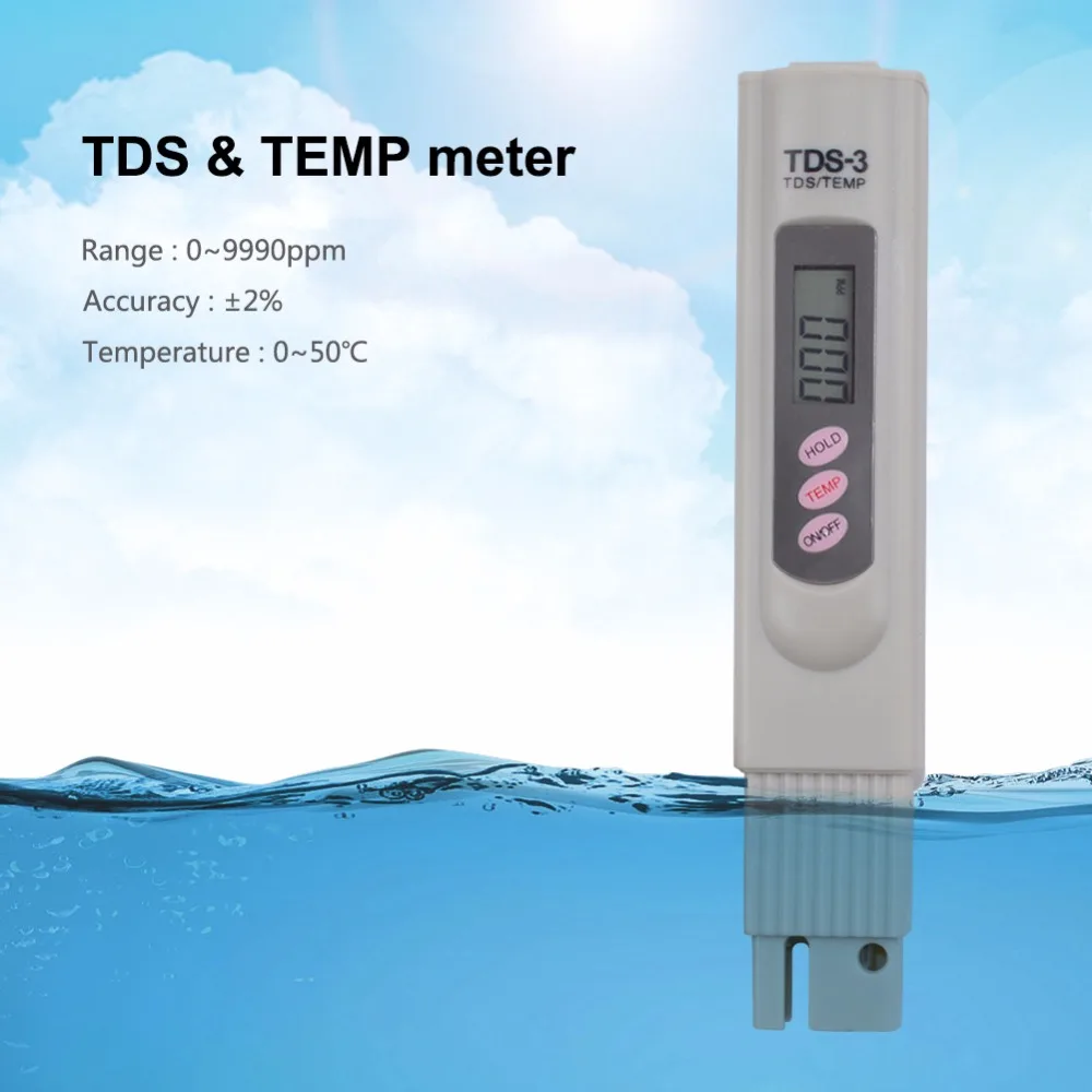 Yieryi цифровой TDS измеритель pH Измеритель EC карманный Ручка аквариумный фильтр Качество воды тестер чистоты pH значение в пиве