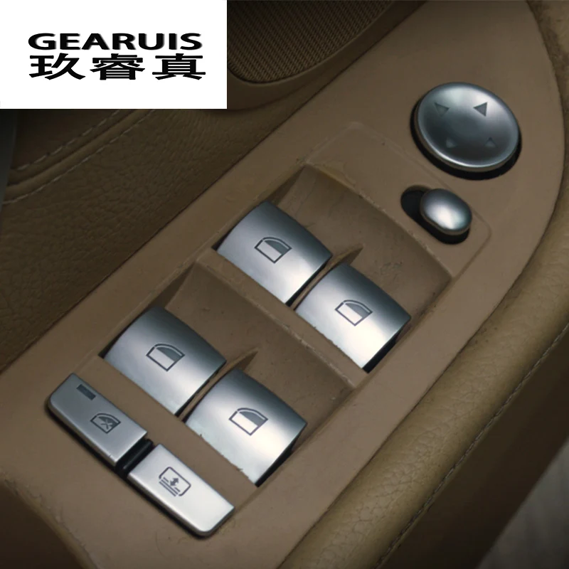 Car Styling Window Lifter Control Frame Buttons Switch Decor Armrest