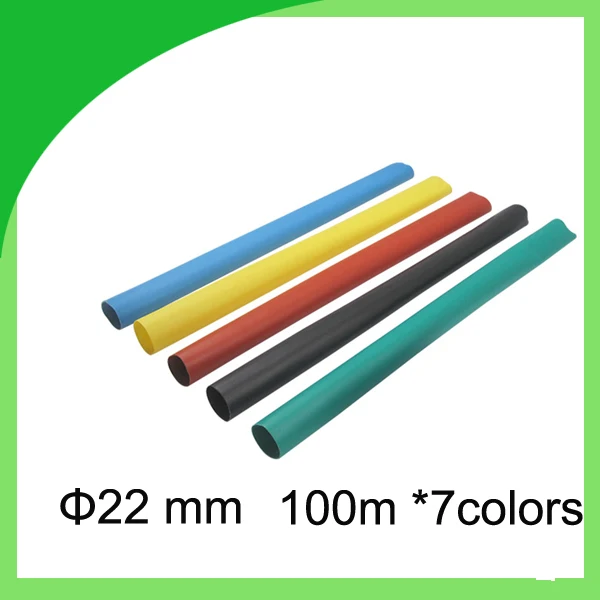 

China manufacture 1KV 22mm Diameter Heat Shrinkable Tube heat Shrink Tube 100M/roll Heat shrink tubing
