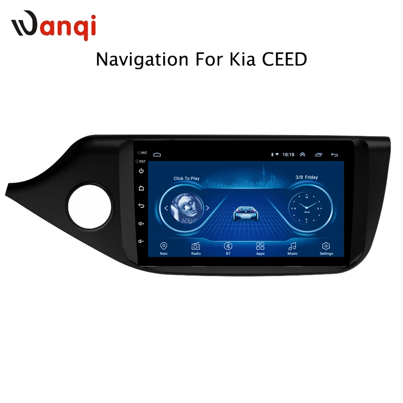 Discount 9 inch Android 8.1 2.5D Tempered HD Touchscreen Radio for KIA Ceed 2013-2015 with Bluetooth USB WIFI support SWC 2
