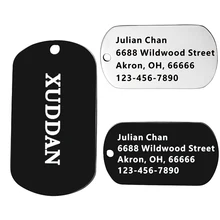 Personalized Military Dog ID Tag Stainless Steel Dogs Tags Custom ID Tag Free Engraved Pet Name Birthday Address Phone Number quick tag detroit lions nfl bone personalized engraved pet id tag