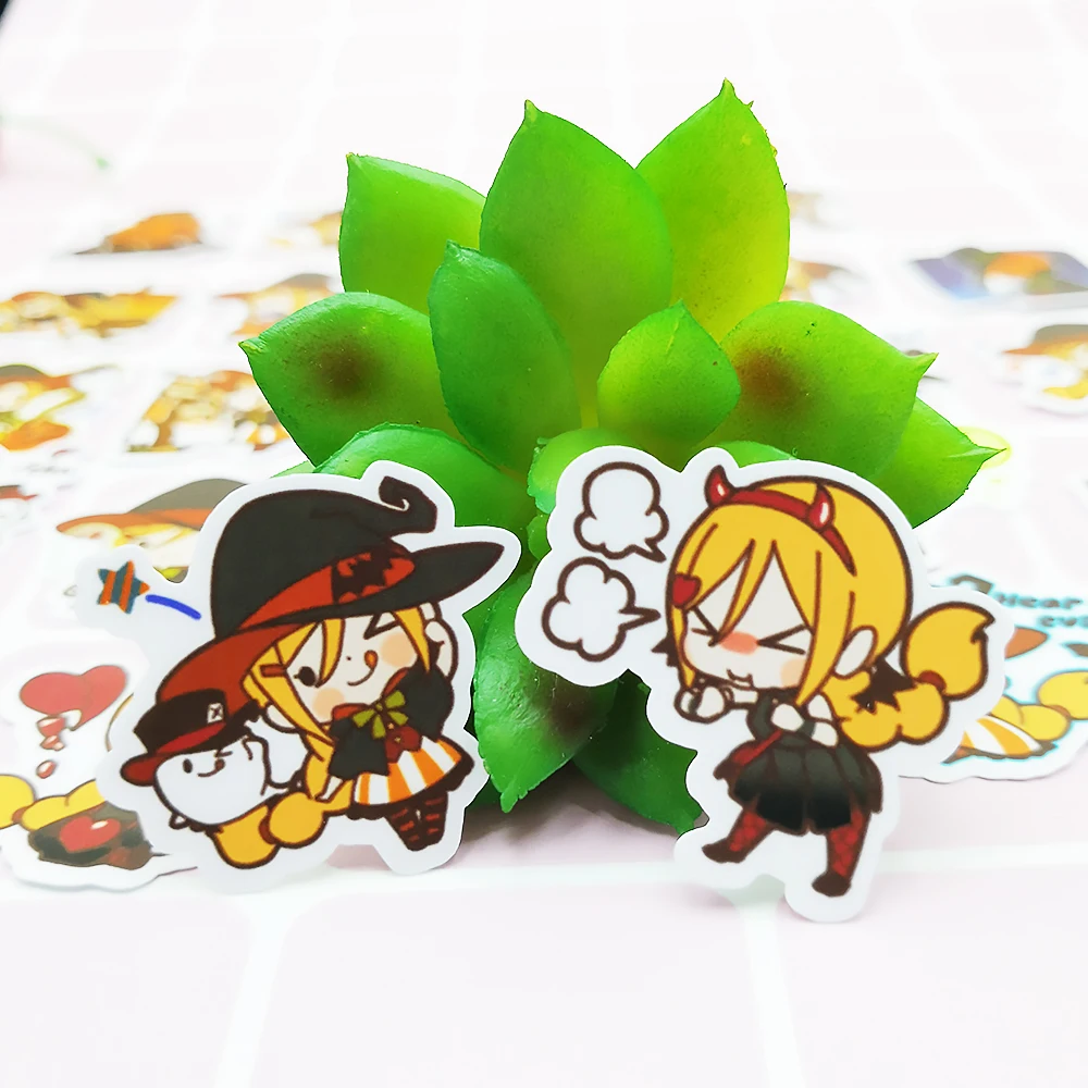 

20/40pcs Cartoon Lovely Magic Girl Sticker Diary Sticker Scrapbook Decoration PVC Stationery Sticker Random Not Repeat