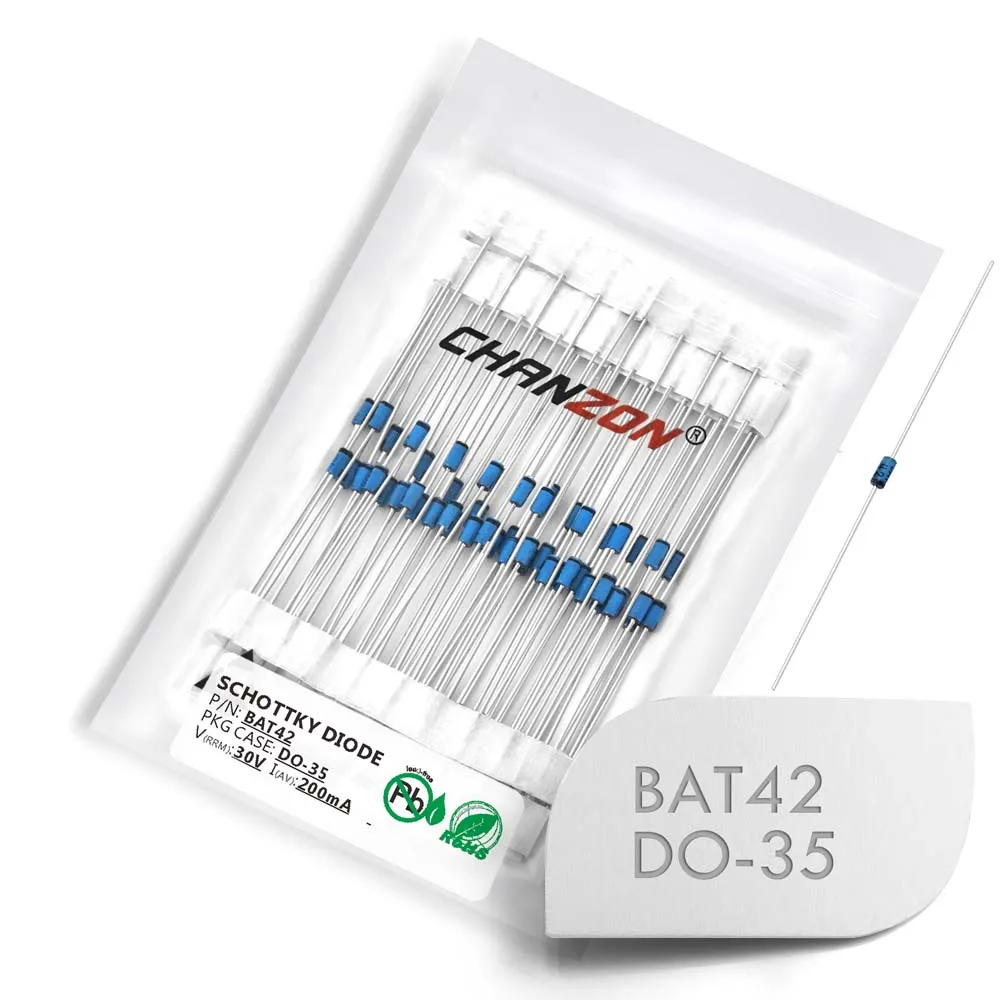 BAT43 SMALL SIGNAL SCHOTTKY Diodo 30V 200mA 10 a 100pcs