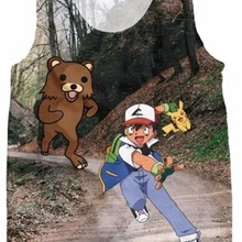 3D топ с принтом Покемон фильм японские мужчины Женщины манга крутые все размеры S 5XL