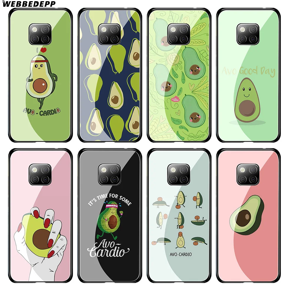 WEBBEDEPP Avo Cardio чехол из закаленного стекла авокадо для Huawei Mate 20 P20 P10 P Smart 2019 2018 и Honor 10 9