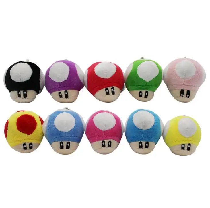 

6CM Super Mario Bros Luigi Yoshi Toad Mushroom Mushrooms plush Keychain Anime Action Figures Toys for kids brithday gifts