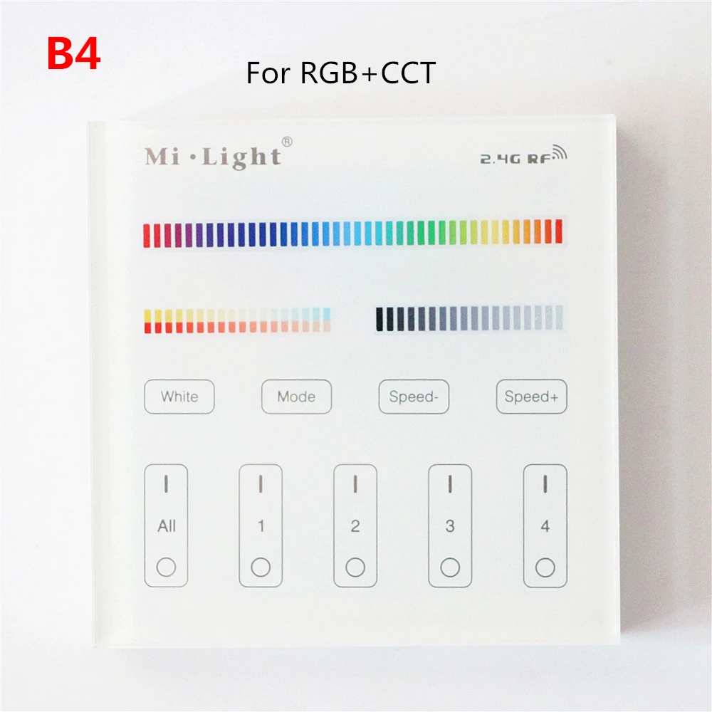 2 батареи aaa Mi светильник B1 B2 B3 панель управления Лер беспроводной 2,4G радиочастотная панель управления для Dim/CCT/RGB/RGBW/RGB+ CCT светодиодный лампы/полосы