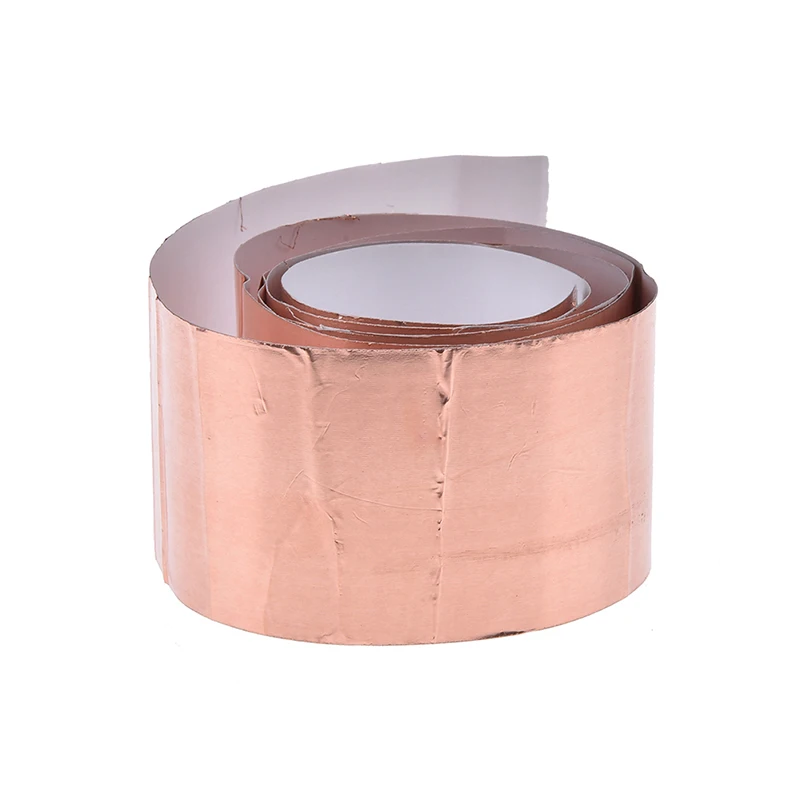 

1-side Conductive Adhesive EMI Shielding Copper Foil Tape Great For Slug Repellent EMI Shielding Stained Glass 50mm X 1m
