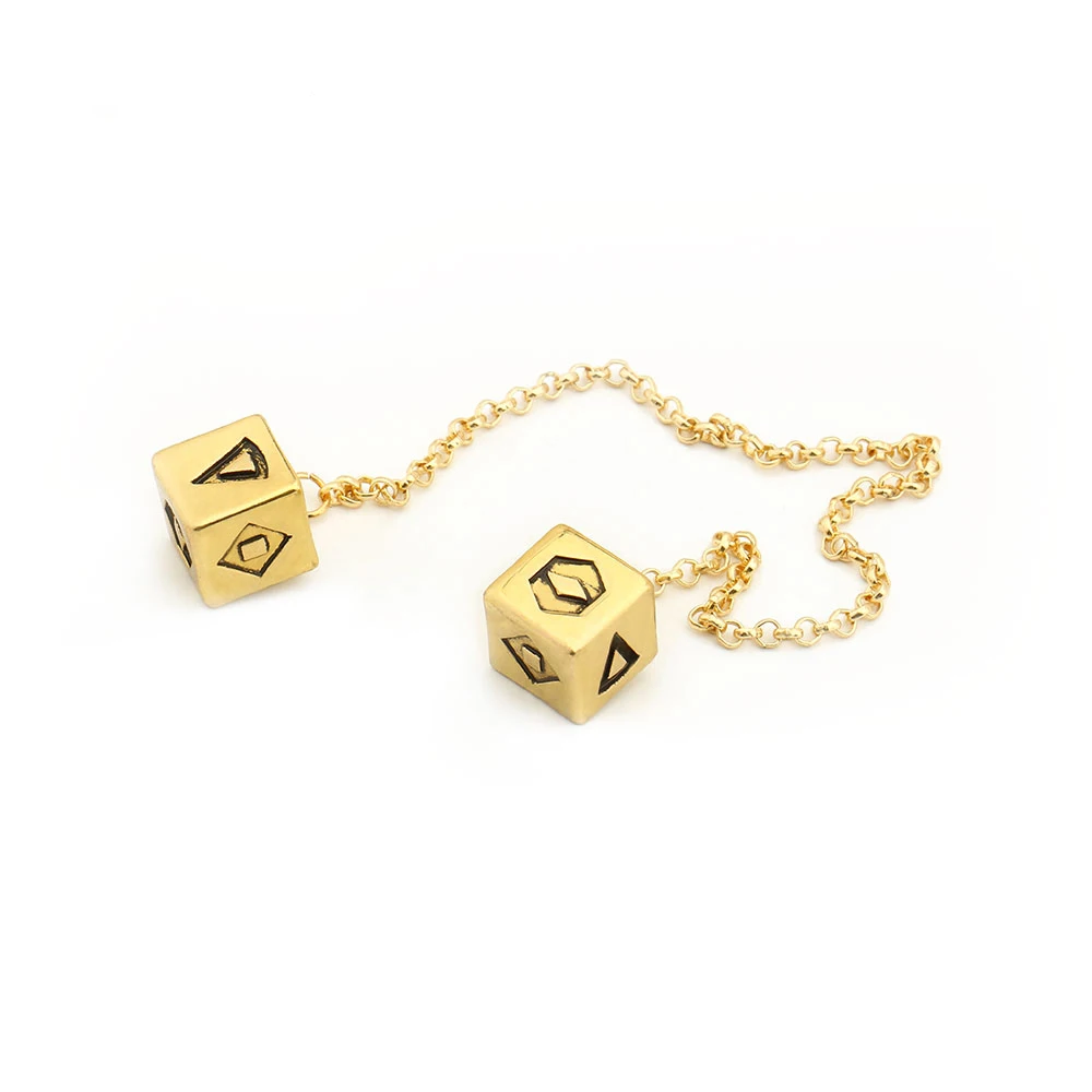 Antique Gold Color Bracelet Han Solo Lucky Dice Prop 1.25 cm Dice with Link Chain Bracelet Wars Car Mirror Jewelry bracelet jewelry