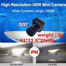 wide dynamic 120dB HDR 1000 TV line mini camera 60 fps drone camera 120 degree CCTV camera w/ MIC. 1/3 sensor 1000 tvl camera 2g
