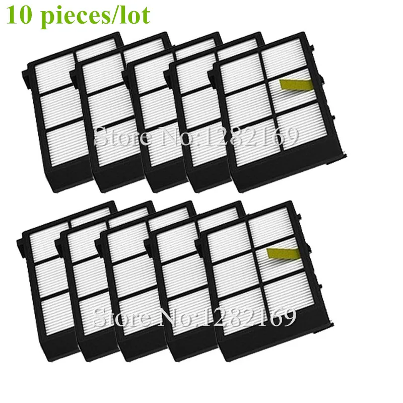 10 pieces/lot Robot Vacuum Cleaner Accessories Parts HEPA Filter kit replacement for irobot