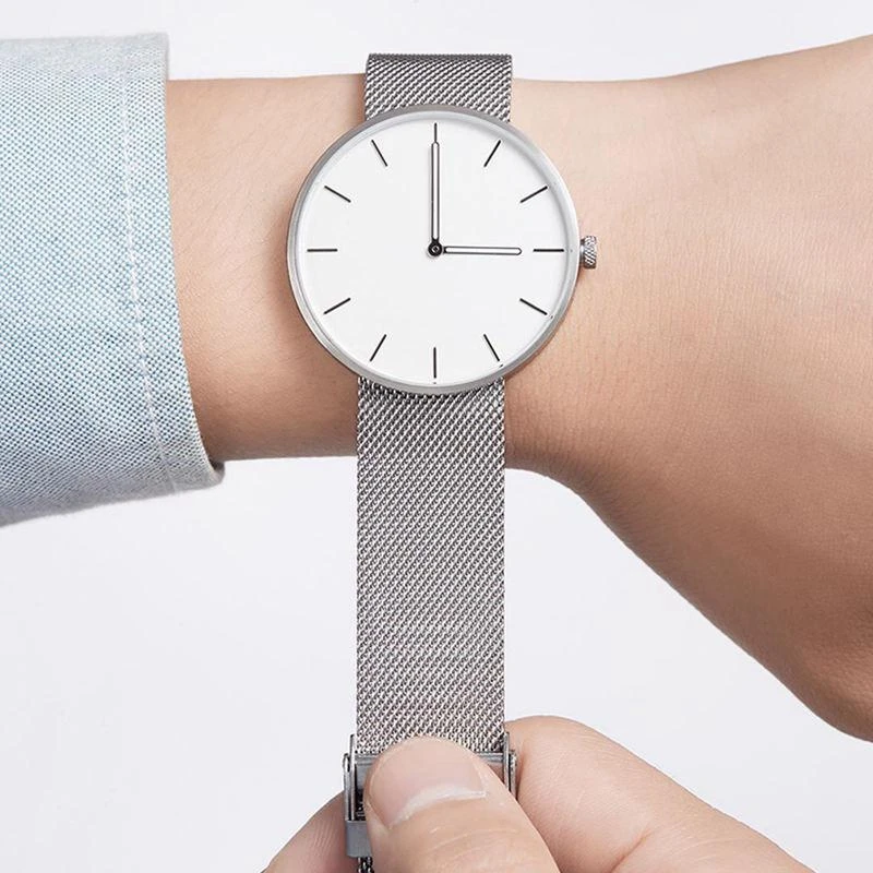 Xiaomi TwentySeventeen, кварцевые наручные часы из нержавеющей стали для мужчин и женщин, водонепроницаемые часы со стальным ремешком, браслет, 3 АТМ, подарок для влюбленных