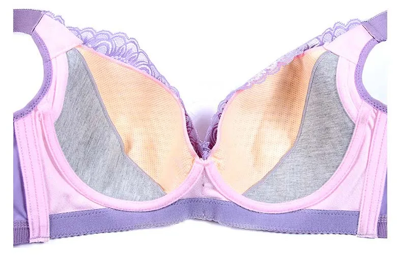 Plus Size Bras For Women Sexy Lace Bra Thin Seamless Lingerie Wire Free Bralette Breathable Bustier Brassiere Underwear D E Cup  236