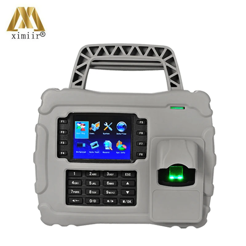 

S922 IP65 GPRS TCP/IP fingerprint time recording optical sensor IC card time attendance with built-in 7600 mAh backup battery