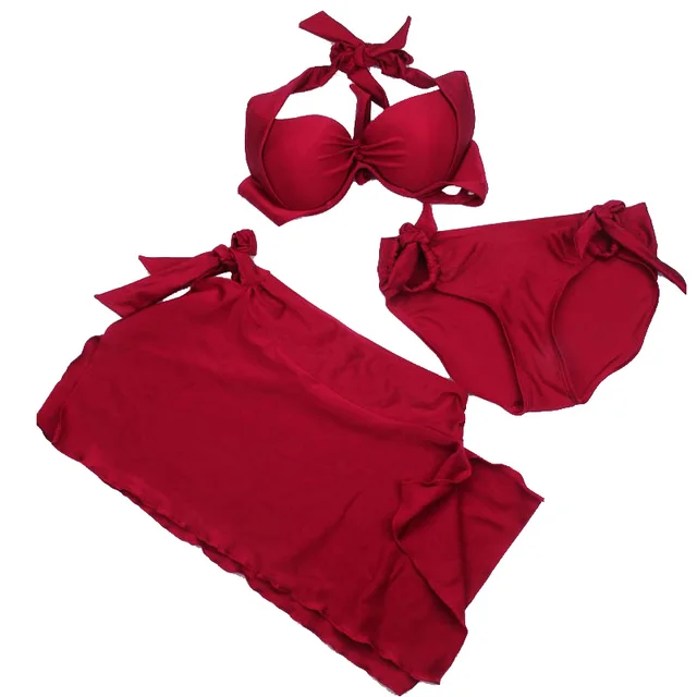 Buy High Quality Women Three piece Swimsuit Removable