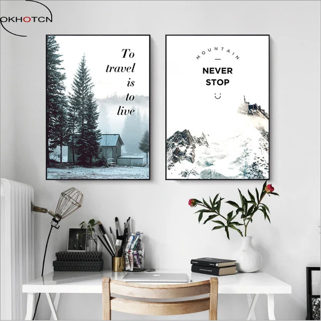 Nordic-Art-Poster-Art-Canvas-Art-Pictures-Canvas-Painting-Forest-Nordic-Style-Natural-Scenery-Surprise-Wall
