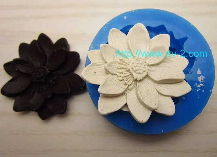 C1025 Хризантема цветок формы украшения торта силиконовые кружева BK