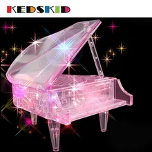 3d трехмерные хрустальные головоломки Развивающие игрушки творческие подарки Фортепиано Музыка led девушки любимая модель
