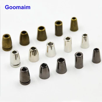 

100 pieces High grade metal cord end shoelace fittings coat rope stoppers slip stop buckle Tightness adjustment of stop button