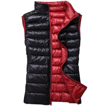 

2018 New Autumn Winter Women Light Thin Down Jacket On Two Sides Female Slim Sleeveless Coat Waistcoat Lady Short Paragraph W404