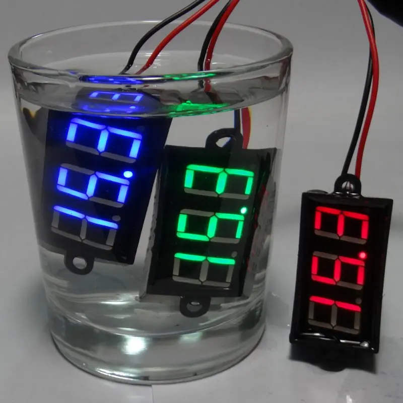 

High Quality Waterproof 0.28 DC 3.5-30V Mini Digital LED Voltmeter Volt Meter F 12V Car Moto CZ