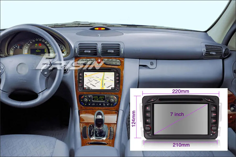 Sale Erisin ES4863C 7" Car DVD Player GPS Android 8.1 DAB+ 4G Wifi TPMS DVR for Mercedes Benz Viano Vito W203 1