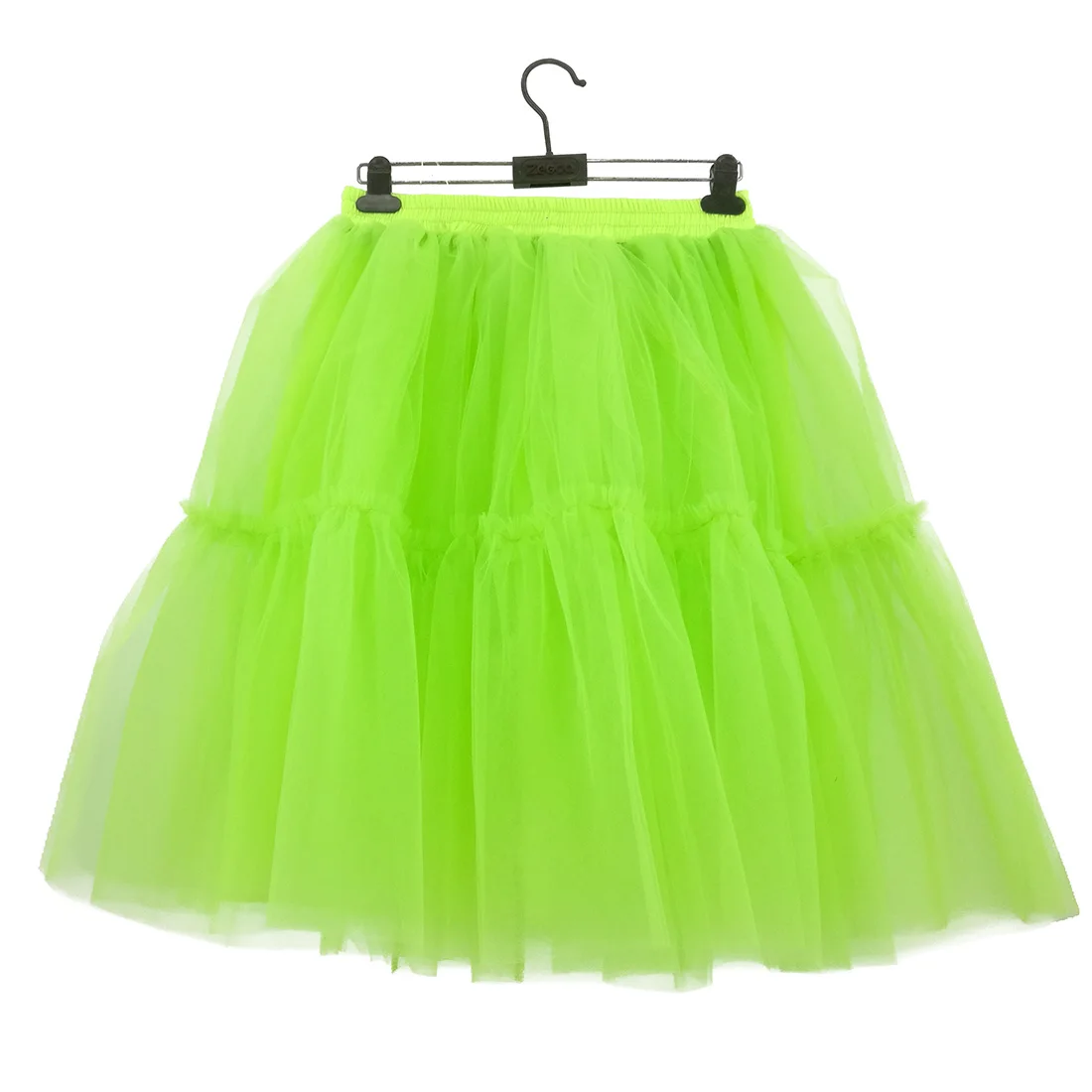 Tulle Skirt 6 Layers Skirts Tutu Skirts Women Fluorescent green Ball