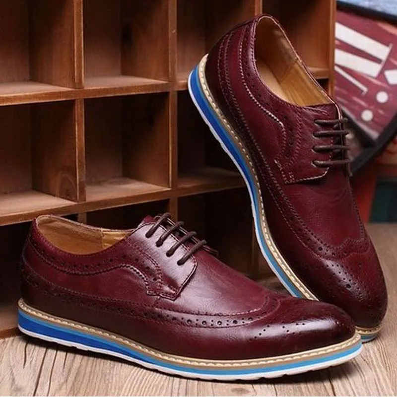 hot 2017 new fashion mens vintage carved height increasing oxford shoes ...