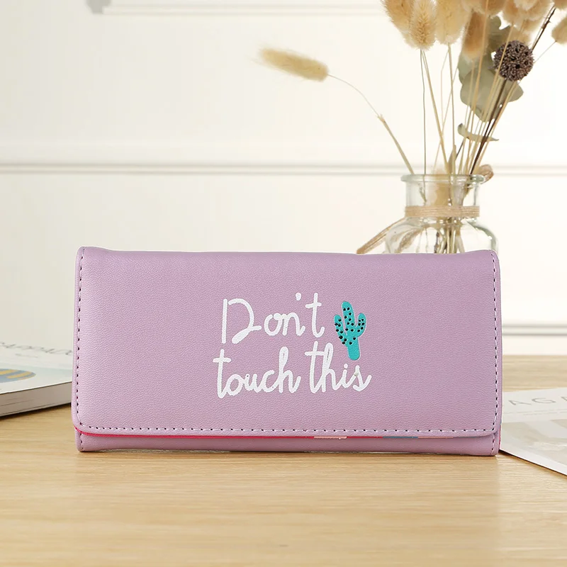 

Women Long Wallet PU Leather Letters Print Card Holder Girls Casual Purse Gift LBY2018