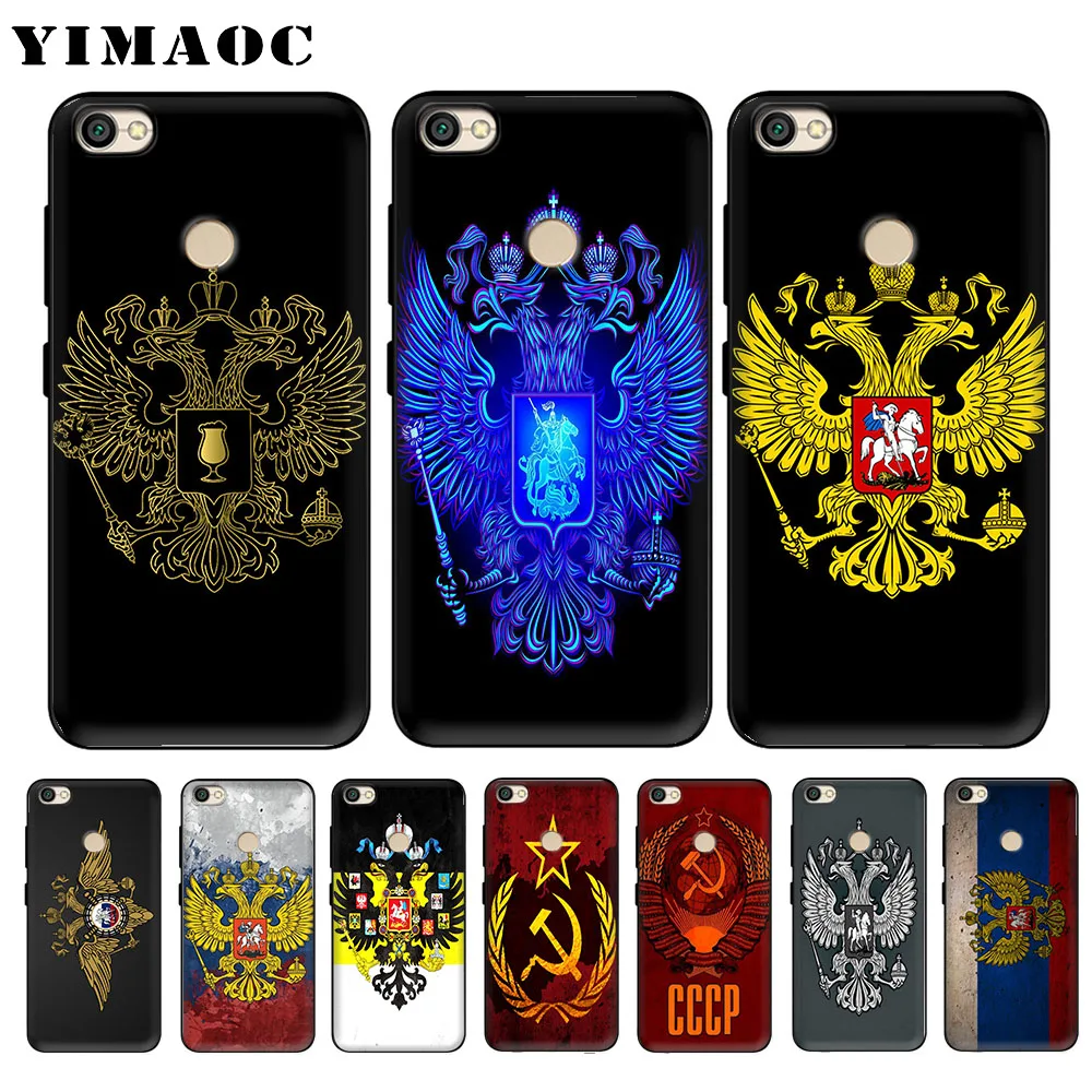 

YIMAOC russia Flag coat of arms Soft Case for Xiaomi Redmi 4A Note 4X 5 Plus 5A Pro Prime