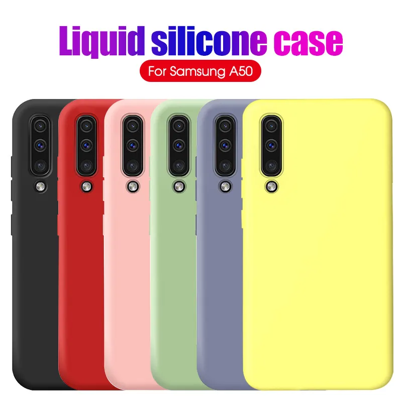 

Original Liquid Silicone Case For Samsung Galaxy A70 A60 A50 A40 A30 A20 M40 Ultra Thin Cover For Samsung S10 Plus S10e Cases