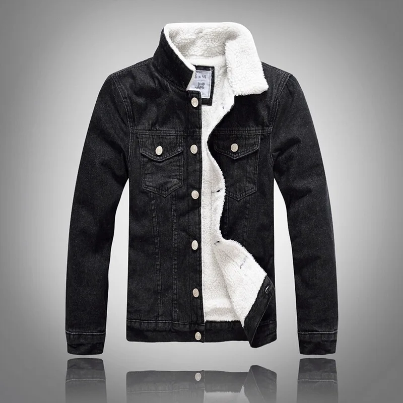 slim black denim jacket