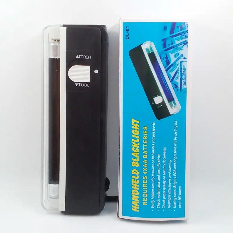 Money detector with torch Portable UV Ultra Violet LED Light Lamp ID Card banknote bill Currency Money detector Gold Line 1