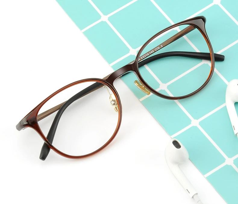 Круглые оптические очки, оправа для женщин, близорукие многофокальные женские прогрессивные очки TR90, диоптрические очки, оправа 2340