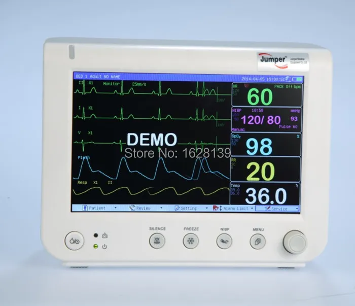 

New JPD-800A 7" Patient Monitor/ Six parameters standard / Multi-parameter Monitor, ECG monitor, vital sign monitors CE approval