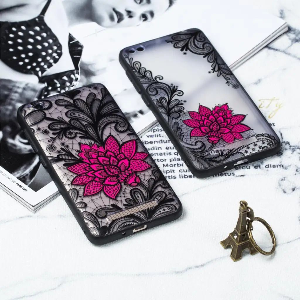 

Xiaomi Redmi 4A Case Xiaomi Redmi 4A Cover TPU +PC Lace Rose Flower Case Xiaomi Redmi 4A Phone Cover Funda Bumper