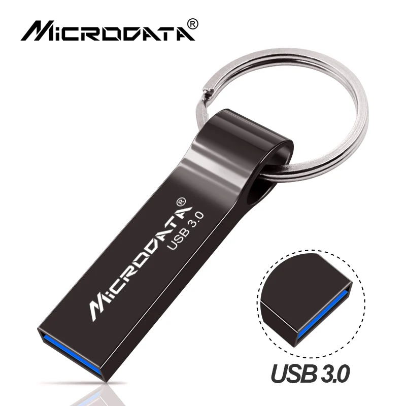USB 3 0 Металлический флеш накопитель 32 Гб 64 128 ГБ брелок Флешка Водонепроницаемая usb