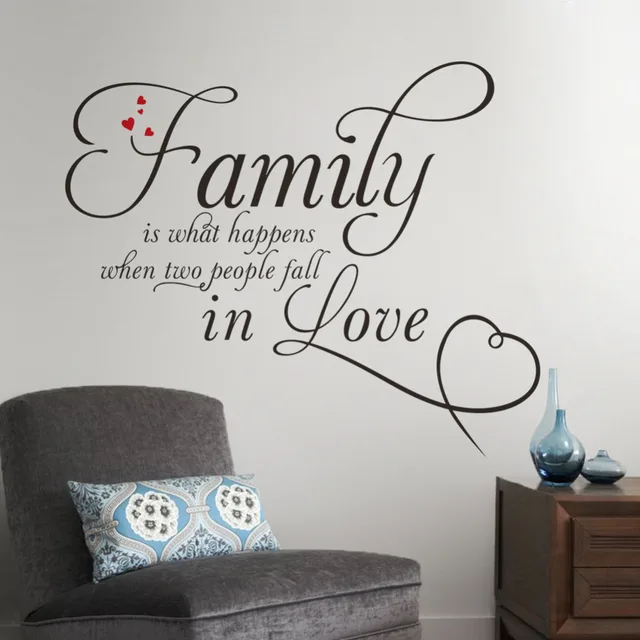 Famille en amour home decor creative citation stickers