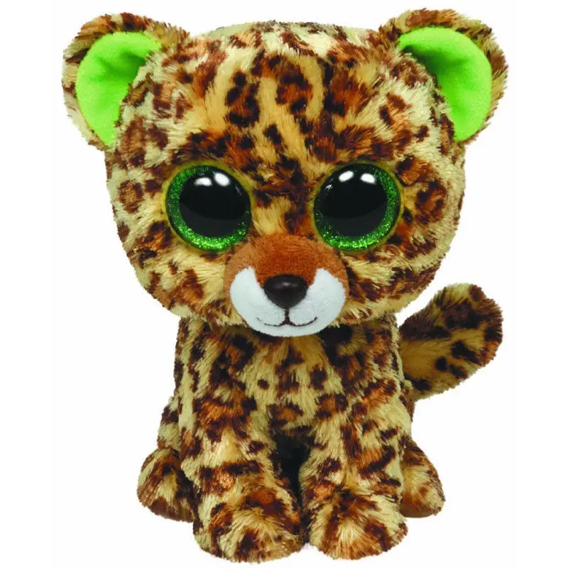 

Pyoopeo Original Ty Boos 6" 15cm Speckles Leopard Plush Regular Big-eyed Stuffed Animal Collection Soft Doll Toy with Heart Tag