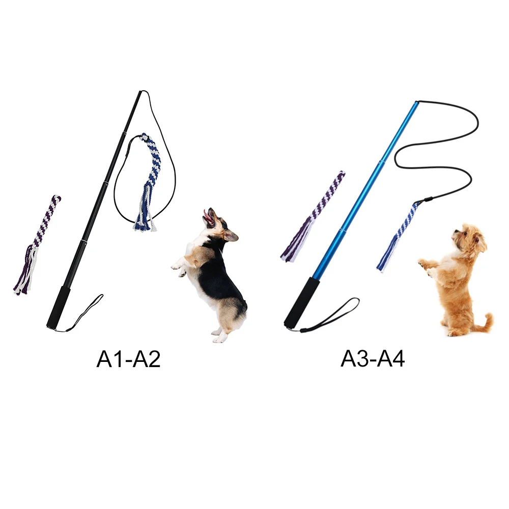 

Extendable Dog Puppy Teaser Pole Stick Rod Bar Outdoor Retractable Pet Dog Cat Pole Training Exercise Rope Toy Pet Supplies