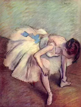 

High quality Oil painting Canvas Reproductions Seated Dancer (1881-1883) By Edgar Degas hand painted