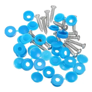 

Blue 16pcs 12.3mm Diameter Car Number Plate Fixing Screws Caps Bolts Nuts Fitting Fixing Kit