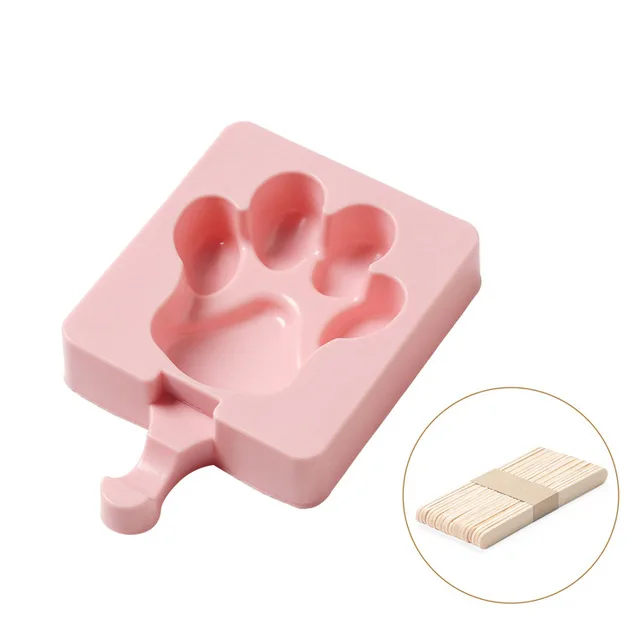 Формы для мороженого, Фруктового мороженого, силиконовые формы для мороженого, для хранения мороженного, силиконовый толстый материал, DIY формы для мороженого, формы для мороженого - Цвет: 7  Cat claw pink