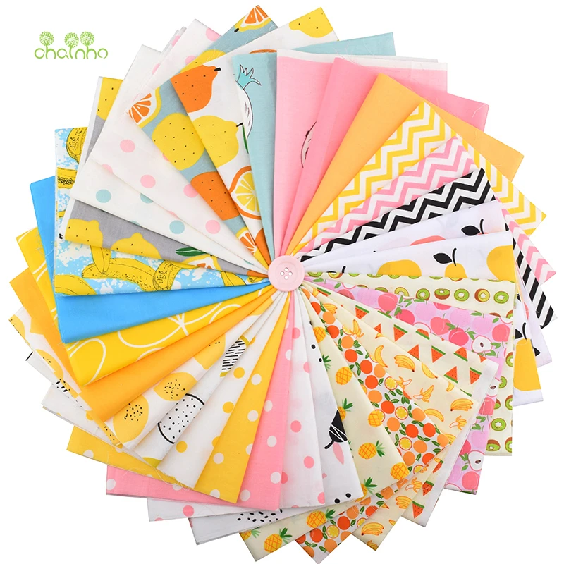 

Chainho,31pcs Fruite Series,Printed Twill Cotton Fabric,Patchwork Cloth,DIY Sewing Quilting Fat Quarters Material For Baby&Child