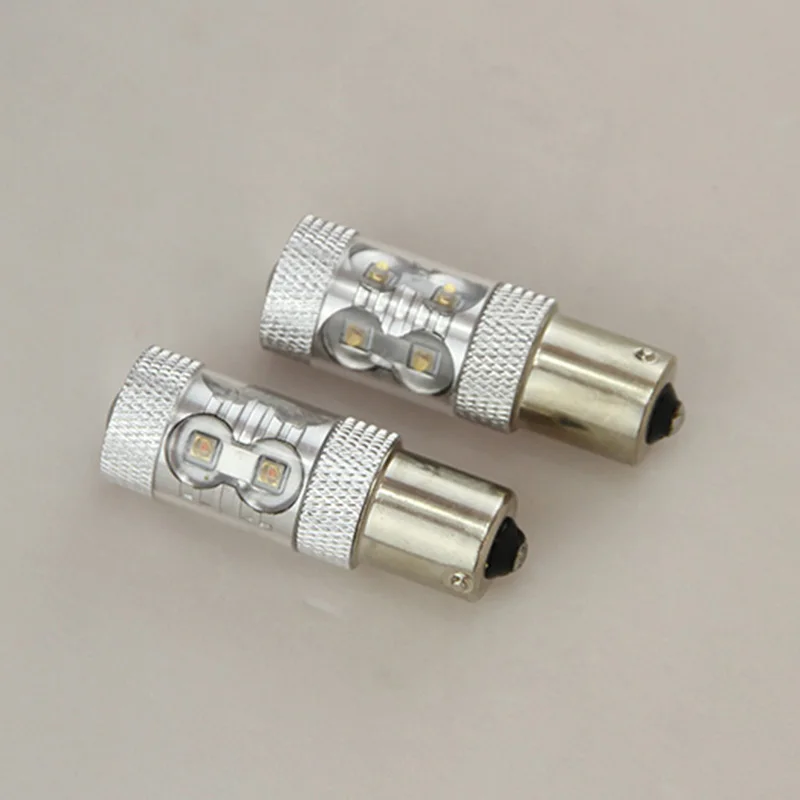 2 шт. мощные светодиодные лампы 50 Вт BAU15S 7507 PY21W 1156PY CREE|Сигнальная лампа| |